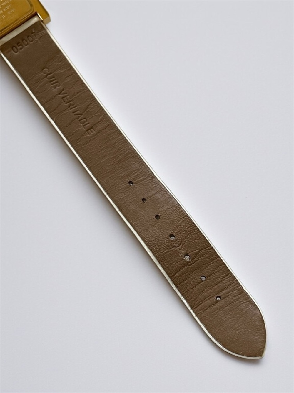 Dior Gold-Tone Rectangular Watch with White Logo Strap - Picture 17 of 17
